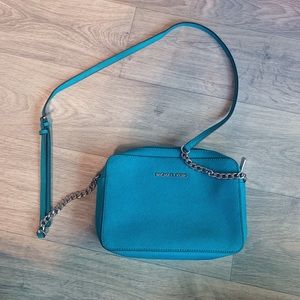 Teal crossbody bag